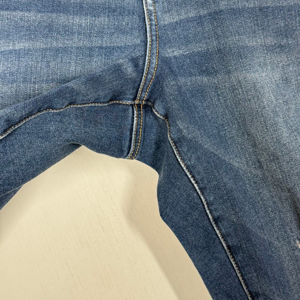 American Eagle Curvy Hi Rise‎ Jeans Size 12 Short Blue Denim Distressed Jegging - Picture 7 of 10